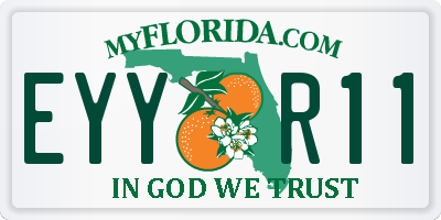 FL license plate EYYR11