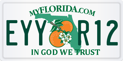 FL license plate EYYR12