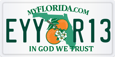 FL license plate EYYR13