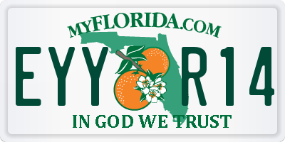 FL license plate EYYR14