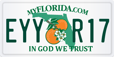 FL license plate EYYR17