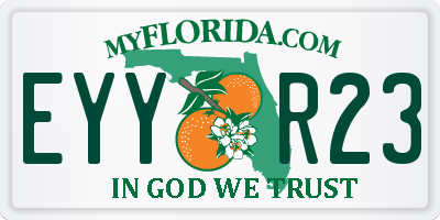 FL license plate EYYR23