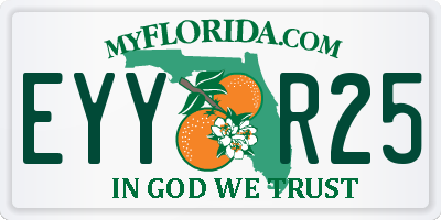 FL license plate EYYR25