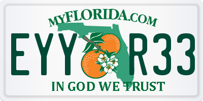 FL license plate EYYR33