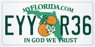 FL license plate EYYR36