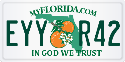 FL license plate EYYR42
