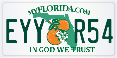 FL license plate EYYR54
