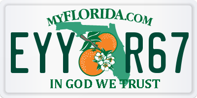 FL license plate EYYR67