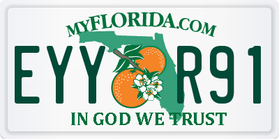 FL license plate EYYR91