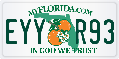 FL license plate EYYR93