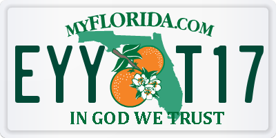 FL license plate EYYT17