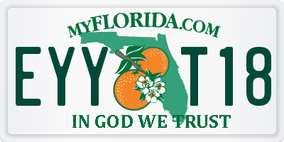 FL license plate EYYT18