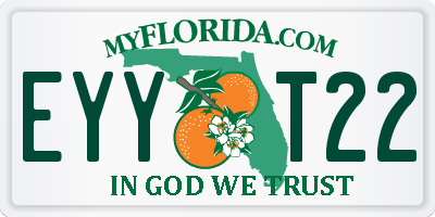 FL license plate EYYT22