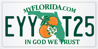 FL license plate EYYT25
