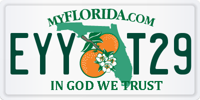 FL license plate EYYT29