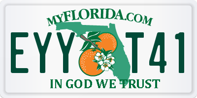 FL license plate EYYT41