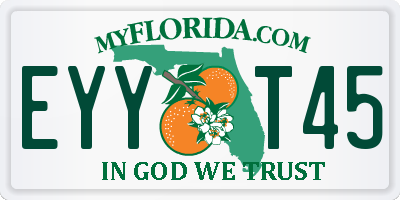 FL license plate EYYT45