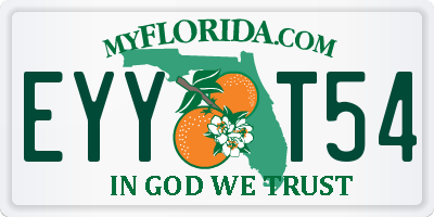 FL license plate EYYT54
