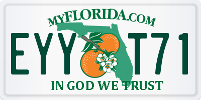FL license plate EYYT71