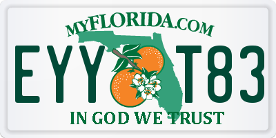 FL license plate EYYT83