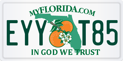 FL license plate EYYT85