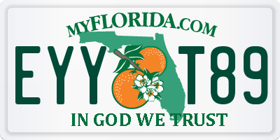 FL license plate EYYT89