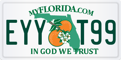 FL license plate EYYT99