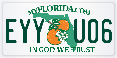FL license plate EYYU06
