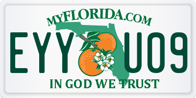 FL license plate EYYU09