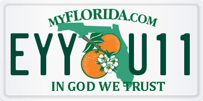 FL license plate EYYU11