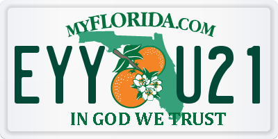 FL license plate EYYU21