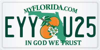FL license plate EYYU25