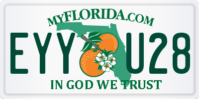 FL license plate EYYU28