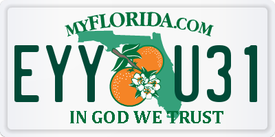 FL license plate EYYU31