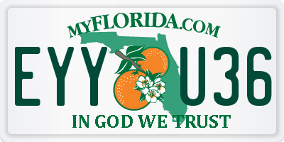 FL license plate EYYU36