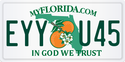 FL license plate EYYU45