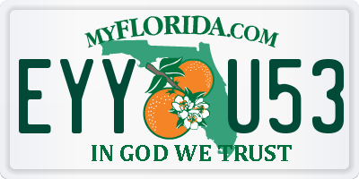 FL license plate EYYU53