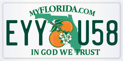 FL license plate EYYU58
