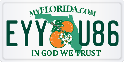 FL license plate EYYU86