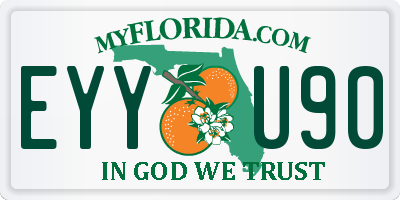 FL license plate EYYU90