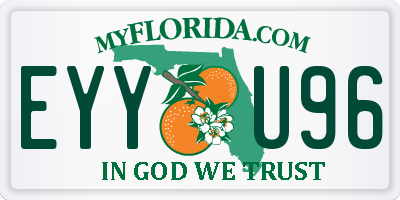 FL license plate EYYU96