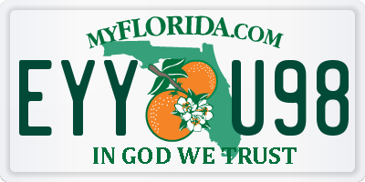 FL license plate EYYU98