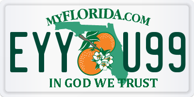 FL license plate EYYU99