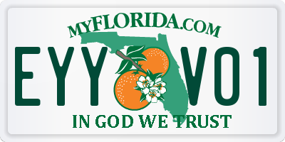 FL license plate EYYV01