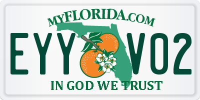 FL license plate EYYV02