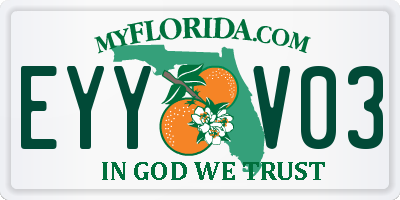 FL license plate EYYV03