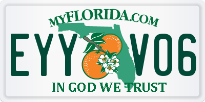 FL license plate EYYV06