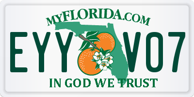 FL license plate EYYV07