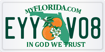 FL license plate EYYV08