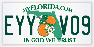 FL license plate EYYV09